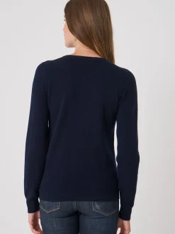 Basic Strickjacke Mit Rundhalsausschnitt Aus Bio-Kaschmir