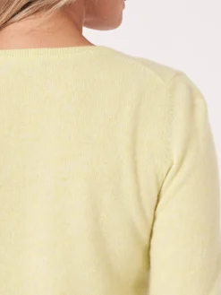 Basic Strickjacke Mit Rundhalsausschnitt Aus Bio-Kaschmir