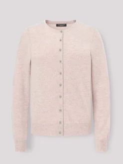 Basic Strickjacke Mit Rundhalsausschnitt Aus Bio-Kaschmir