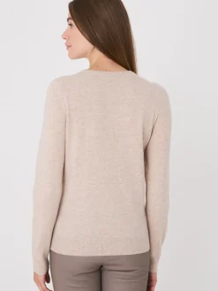 Basic Strickjacke Mit Rundhalsausschnitt Aus Bio-Kaschmir