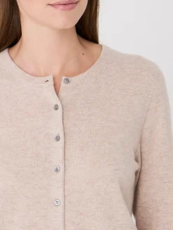 Basic Strickjacke Mit Rundhalsausschnitt Aus Bio-Kaschmir