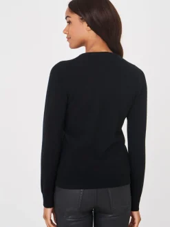 Basic Strickjacke Mit Rundhalsausschnitt Aus Bio-Kaschmir