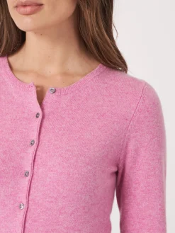 Basic Strickjacke Mit Rundhalsausschnitt Aus Bio-Kaschmir