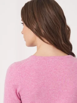 Basic Strickjacke Mit Rundhalsausschnitt Aus Bio-Kaschmir
