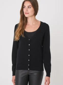 Basic Strickjacke Mit V-Ausschnitt Aus Bio-Kaschmir
