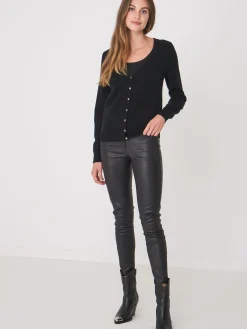 Basic Strickjacke Mit V-Ausschnitt Aus Bio-Kaschmir