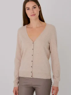 Basic Strickjacke Mit V-Ausschnitt Aus Bio-Kaschmir