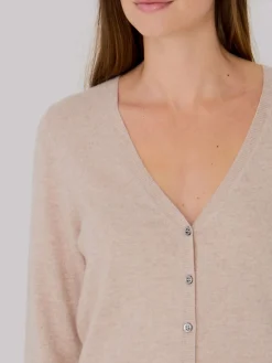 Basic Strickjacke Mit V-Ausschnitt Aus Bio-Kaschmir