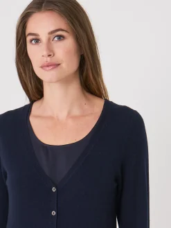 Basic Strickjacke Mit V-Ausschnitt Aus Bio-Kaschmir