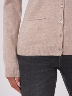 Basic Strickjacke Mit V-Ausschnitt Und Taschen