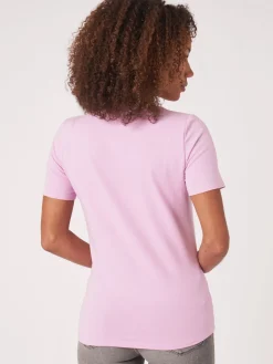 Basic T-Shirt Mit Rundhalsausschnitt Aus Baumwolle