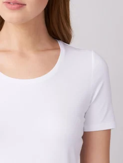 Basic T-Shirt Mit Rundhalsausschnitt Aus Baumwolle