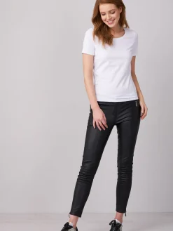 Basic T-Shirt Mit Rundhalsausschnitt Aus Baumwolle