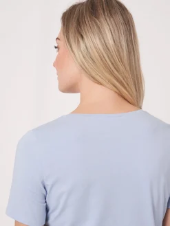 Basic T-Shirt Mit Rundhalsausschnitt Aus Baumwolle