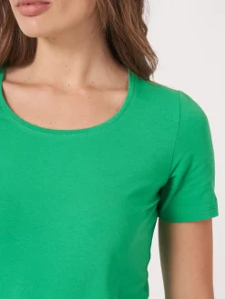 Basic T-Shirt Mit Rundhalsausschnitt Aus Baumwolle
