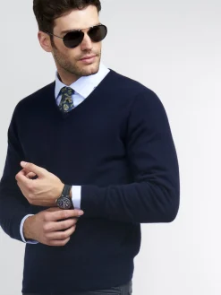 Basic V-Pullover Aus Kaschmir