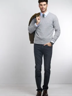 Basic V-Pullover Aus Kaschmir