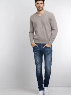 Basic V-Pullover Aus Kaschmir