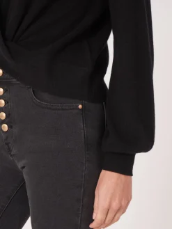 Bio-Kaschmir-Pullover Mit Gedrehtem Saum
