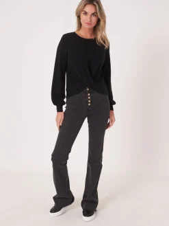 Bio-Kaschmir-Pullover Mit Gedrehtem Saum