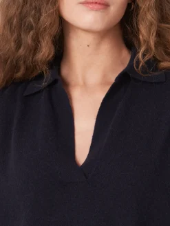 Bio-Kaschmir-Pullover Mit Polokragen Und Seitenschlitzen