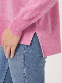 Bio-Kaschmir-Pullover Mit Polokragen Und Seitenschlitzen