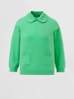 Bio-Kaschmir-Pullover Mit Rollkragen Und Vordertaschen