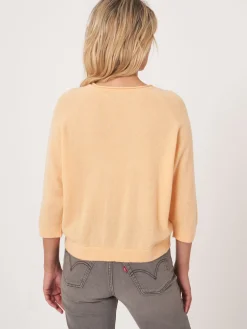 Bio-Kaschmir-Pullover Mit 3/4-Raglanarmeln