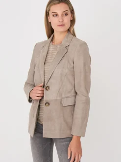 Blazer Aus Veloursleder