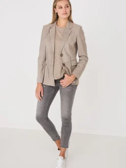 Blazer Aus Veloursleder