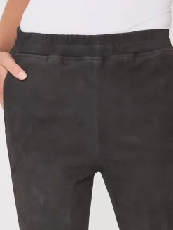 Damenhose Aus Velours-Leder