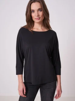 Fledermaus-Shirt Mit 3/4-Armeln