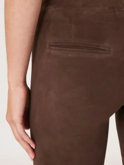 Gekurzte Bootcut-Hose Aus Wildleder