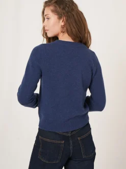 Gekurzter Bio-Kaschmir-Pullover Mit V-Ausschnitt