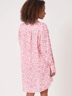Gerade Geschnitten Hemdkleid Mit Blumendruck