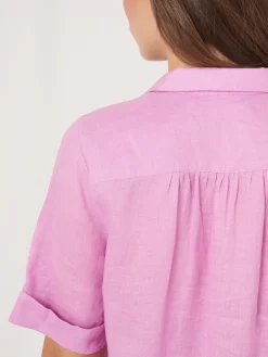 Hemdkleid Aus Reinem Leinen Mit Ruschendetail
