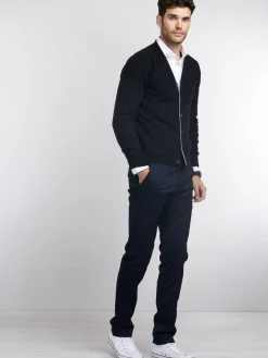 Herren-Strickjacke Mit V-Ausschnitt Aus Kaschmir
