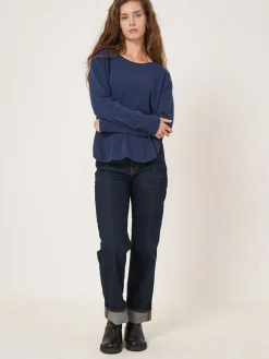 Kaschmirpullover Mit Rundem Saum Und U-Boot-Ausschnitt