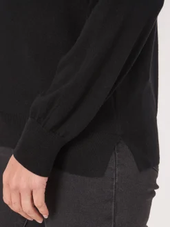 Kaschmir-Seidenmischung Pullover Mit V-Ausschnitt