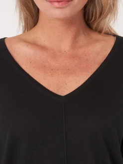 Kaschmir-Seidenmischung Pullover Mit V-Ausschnitt