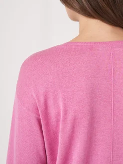 Kaschmir-Seidenmischung Pullover Mit V-Ausschnitt