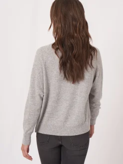 Kaschmir-Strickjacke Mit Offener Vorderseite Und Taschen