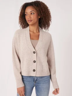Kaschmir-Strickjacke Mit Raglanarmeln