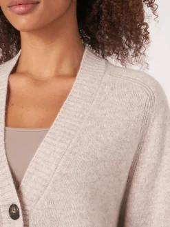 Kaschmir-Strickjacke Mit Raglanarmeln