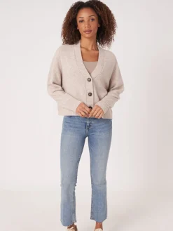Kaschmir-Strickjacke Mit Raglanarmeln