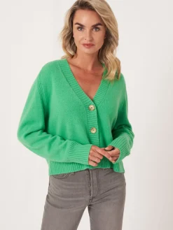 Kaschmir-Strickjacke Mit Raglanarmeln