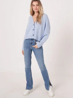 Kaschmir-Strickjacke Mit Raglanarmeln