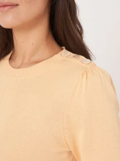 Kurzarm-Pullover Aus Baumwollmischung