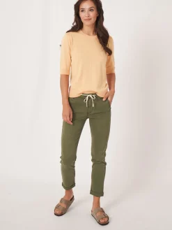 Kurzarm-Pullover Aus Baumwollmischung