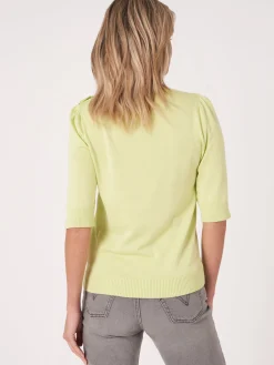 Kurzarm-Pullover Aus Baumwollmischung